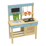 Classic World Outdoor-Spielküche aus Holz mit Zubehör, 7-teilig.