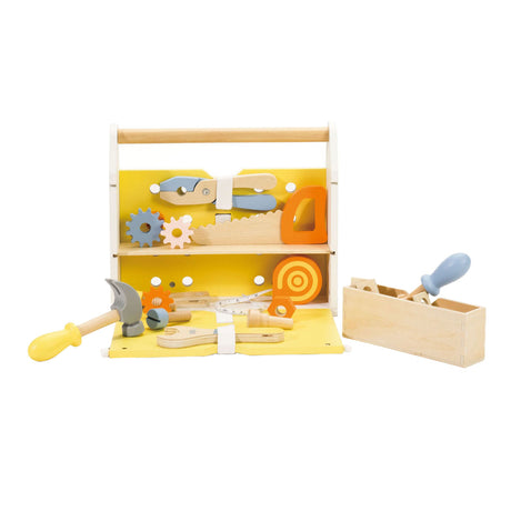 Classic World Holz-Werkzeugkasten modern, 27-teilig.