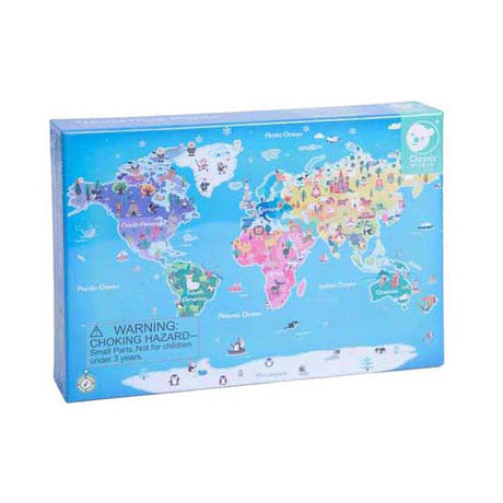 Klassisches Weltpuzzle Weltkarte – 48 Teile.