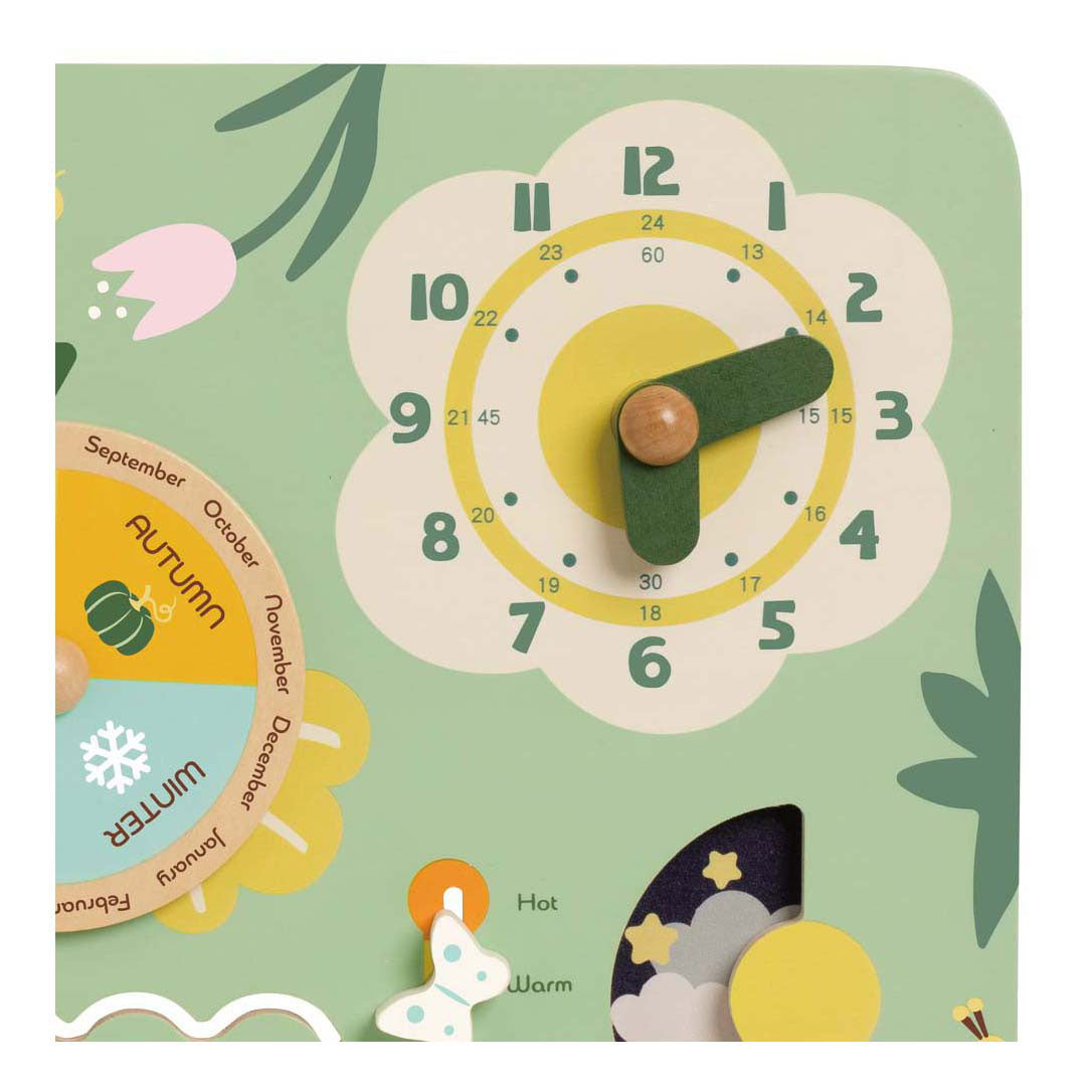 Klassischer Welt-Holzkalender in englischer Sprache in einer Box – uni