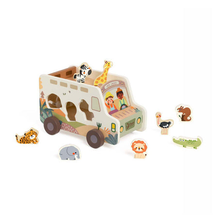 Classic World Holz-Abenteuer-Safari-Formsortierer, 9-teilig.