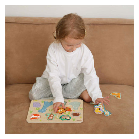 Classic World Holzeinlegepuzzle Tierpuzzle, 10-tlg.