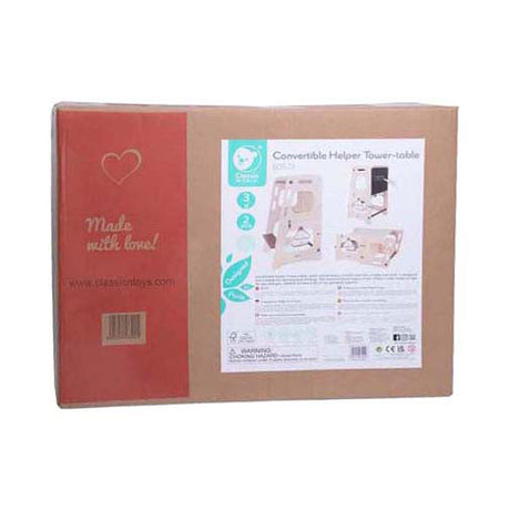 Classic World 2-in-1-Lernturm und Tisch aus Holz, verstellbar, 90 cm