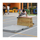 Classic World Hüpfbox aus 4-lagigem Holz, höhenverstellbar, 80 cm