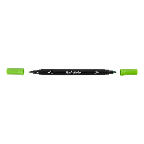 Creativ Company Textilmarker, Strichstärke 2,3 + 3,6 mm, Standardfarben, 20 Stück, 1 Box