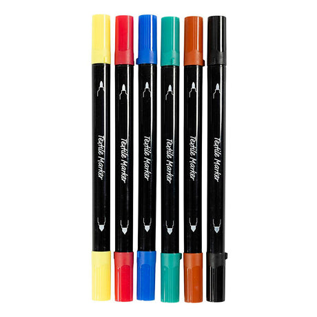 Creativ Company doppelseitige Textilmarker Grundfarben - 6 Stk.