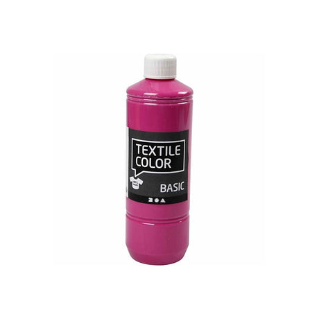 Textilfarbe der Firma Creativ – rosa, 500 ml