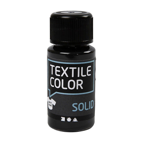 Creativ Company Deckende Stofffarbe – Schwarz, 50 ml