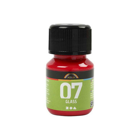A-Color Glass permanente Glasfarbe – rot, 30 ml