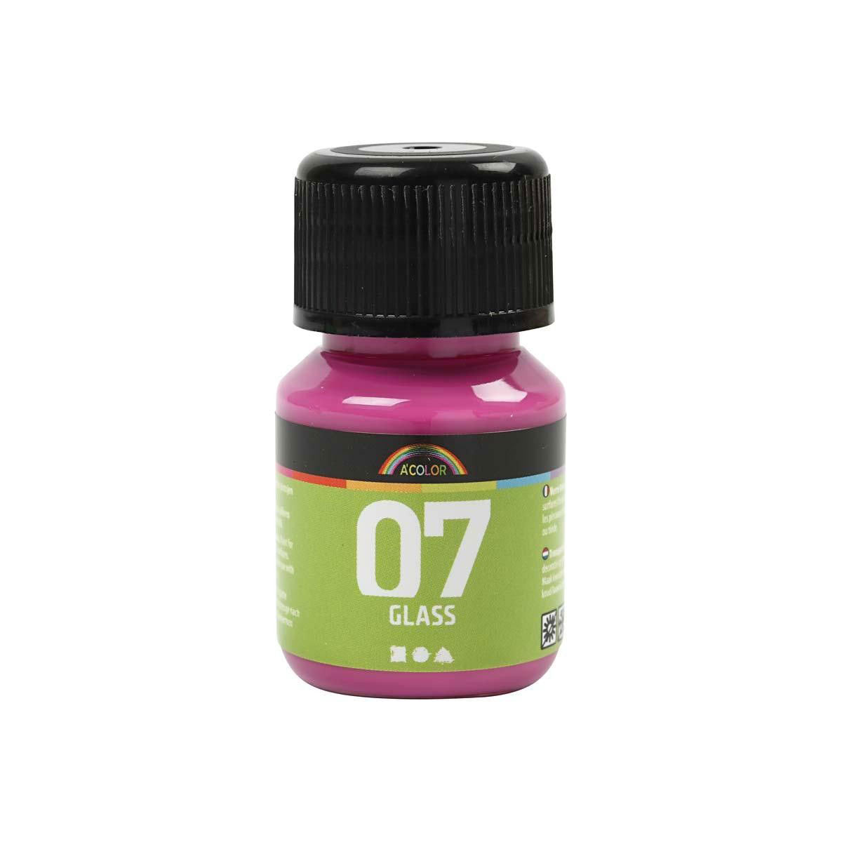 Permanente Glasfarbe - Pink, 30 ml