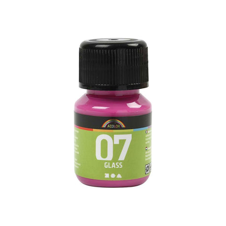 Permanente Glasfarbe - Pink, 30 ml