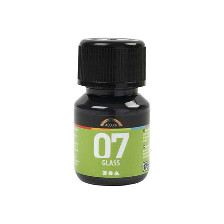 A-Color Glass permanente Glasfarbe – Schwarz, 30 ml