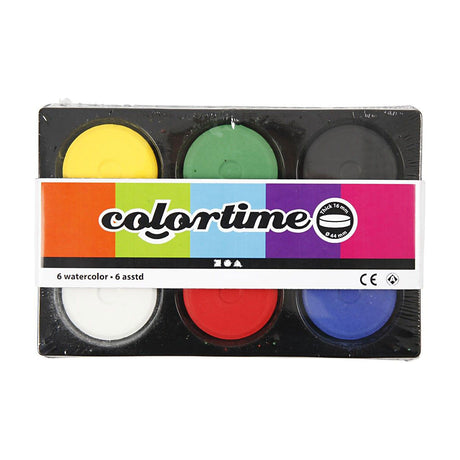 Creativ Company Aquarell-Nachfüllblöcke in Palette – Primärfarben, 6 Stück.