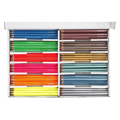 Kreativunternehmen https: www.cchobby.nl colortime-colour-pencils-l-17-45-cm-fill-3-mm-metallic-colours-neon-colours-144-piece-1-box