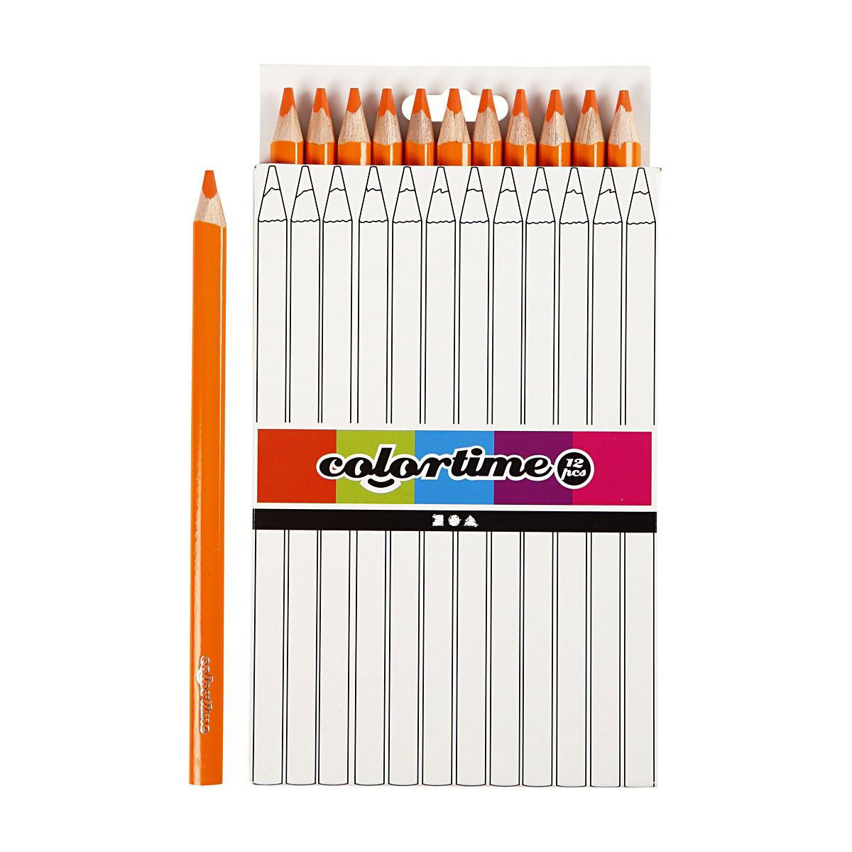 Creativ Company dreieckige Jumbo-Buntstifte - Orange, 12 Stk.