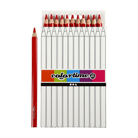 Creativ Company dreieckige Jumbo-Buntstifte – rot, 12 Stück.