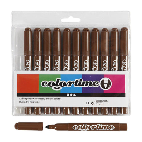 Creativ Company braune Jumbo-Marker, 12 Stk.