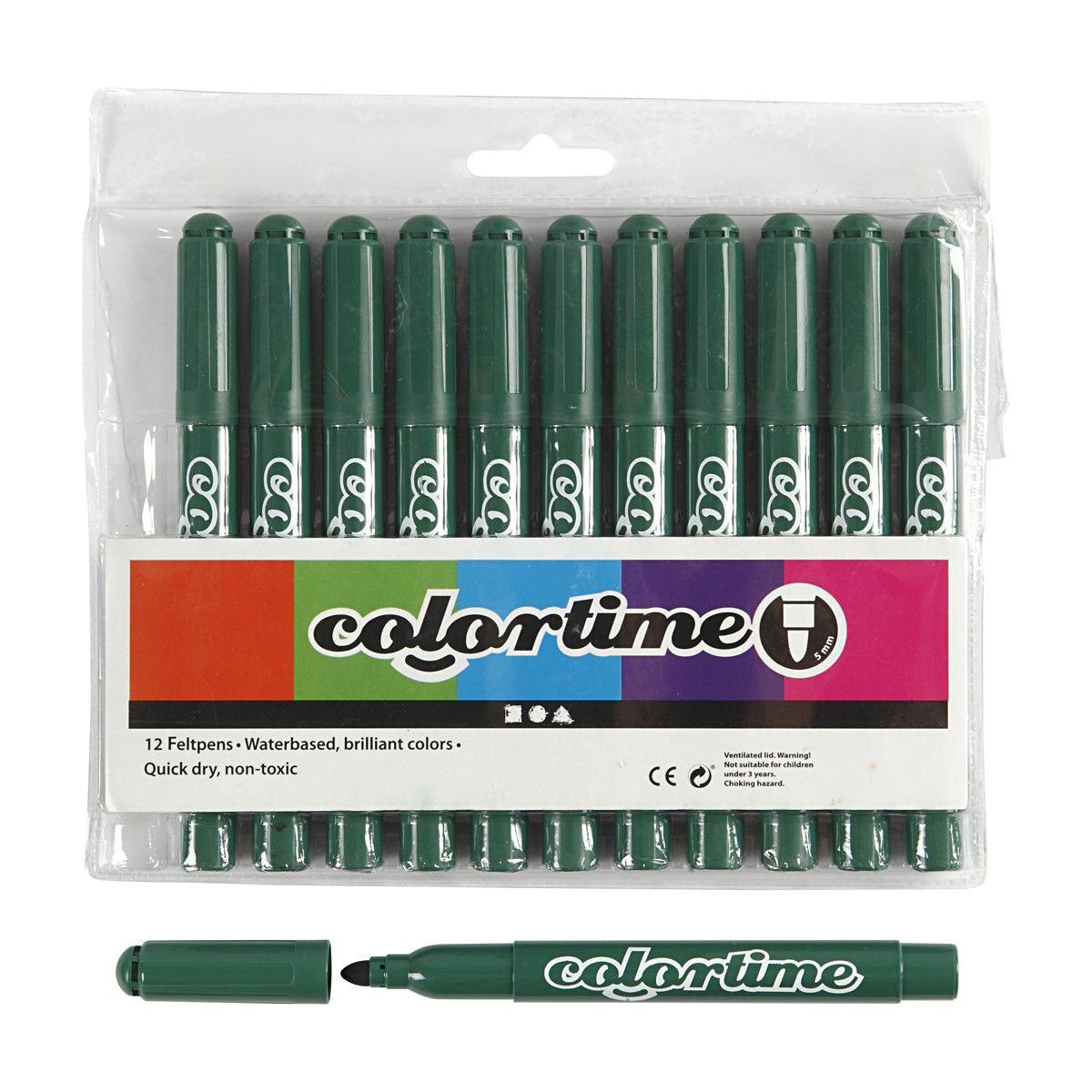 Creativ Company grüne Jumbo-Marker, 12 Stk.