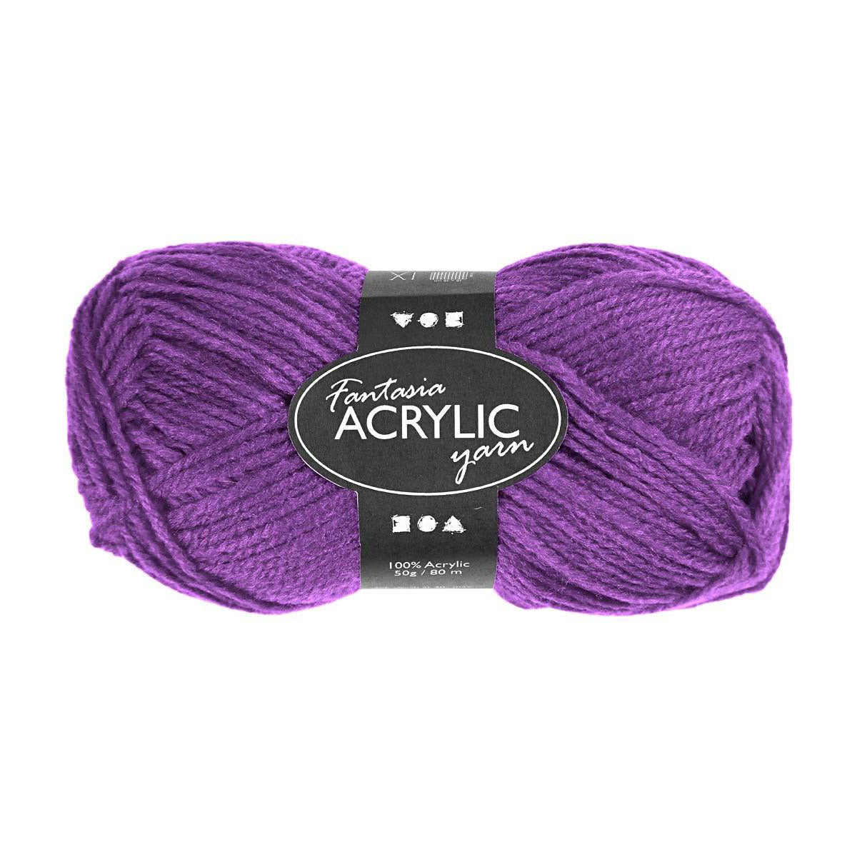 Creativ Company Acrylgarn Neon - Lila, 50gr
