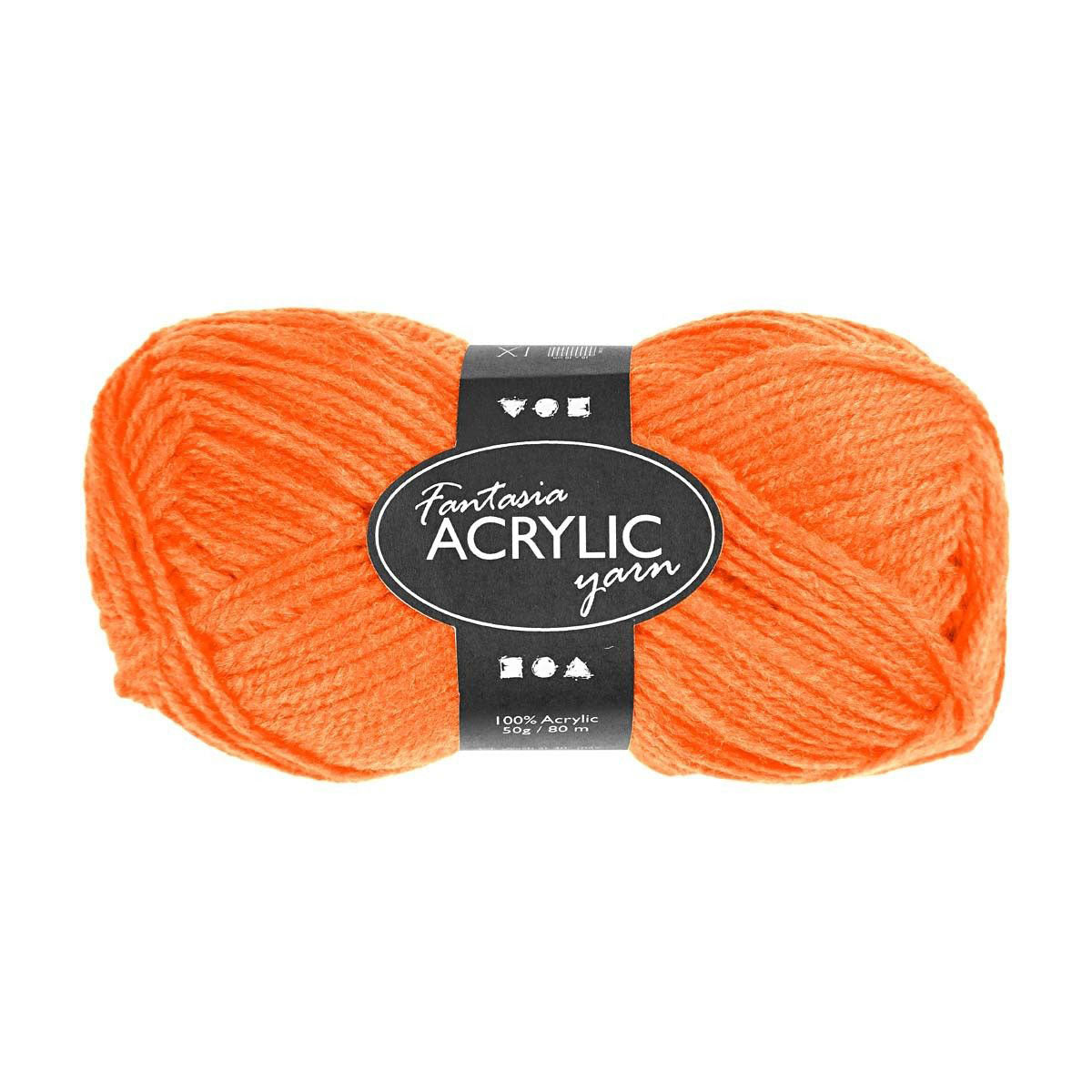 Creativ Company Acrylgarn Neon - Neonorange, 50gr
