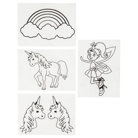 Kreativunternehmen https: www.cchobby.nl sheet-shrink-foil-with-motifs-unicorn-sheet-10-5x14-5-cm-thickness-0-3-mm-matt-transparent-4-sheet-1-box
