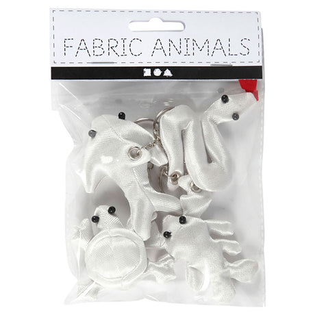 Kreativunternehmen https: www.cchobby.nl-textile-figures-with-keychain-size-4-8-cm-white-4-piece-1-box
