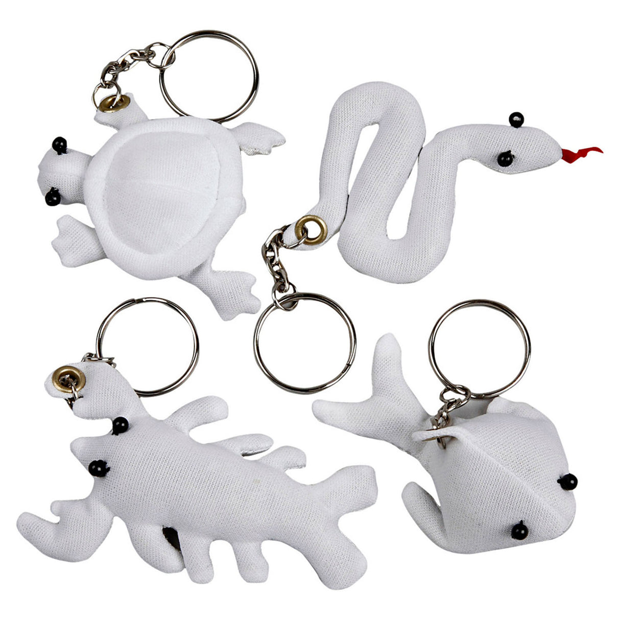 Kreativunternehmen https: www.cchobby.nl-textile-figures-with-keychain-size-4-8-cm-white-4-piece-1-box
