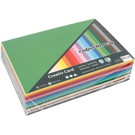 Creativ Company farbiger Karton A4, 180gr, 300 Blatt