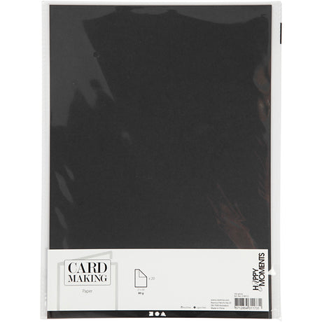 Creativ Firmenpapier schwarz A4 80gr, 20 Stk.