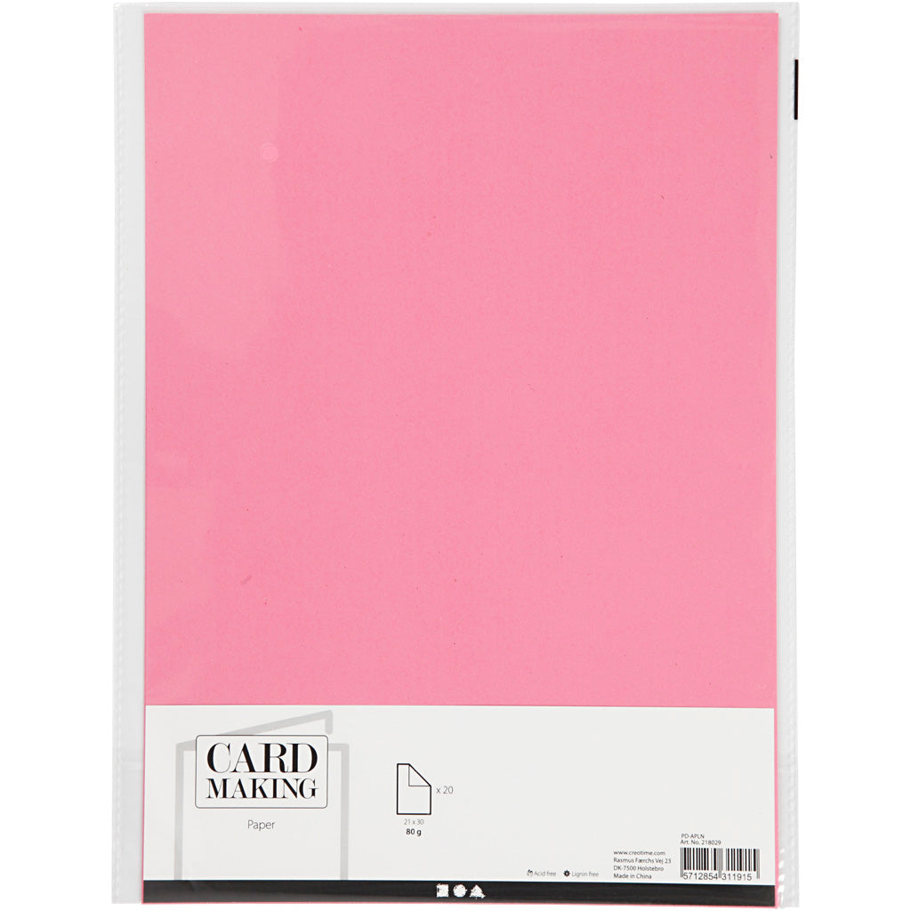 Creativ Firmenpapier rosa A4 80gr, 20 Stk.