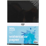 Creativ Company Aquarellpapier, A4, Blatt 210 x 297 mm, 230 g, schwarz, 10 Blatt 1 Karton