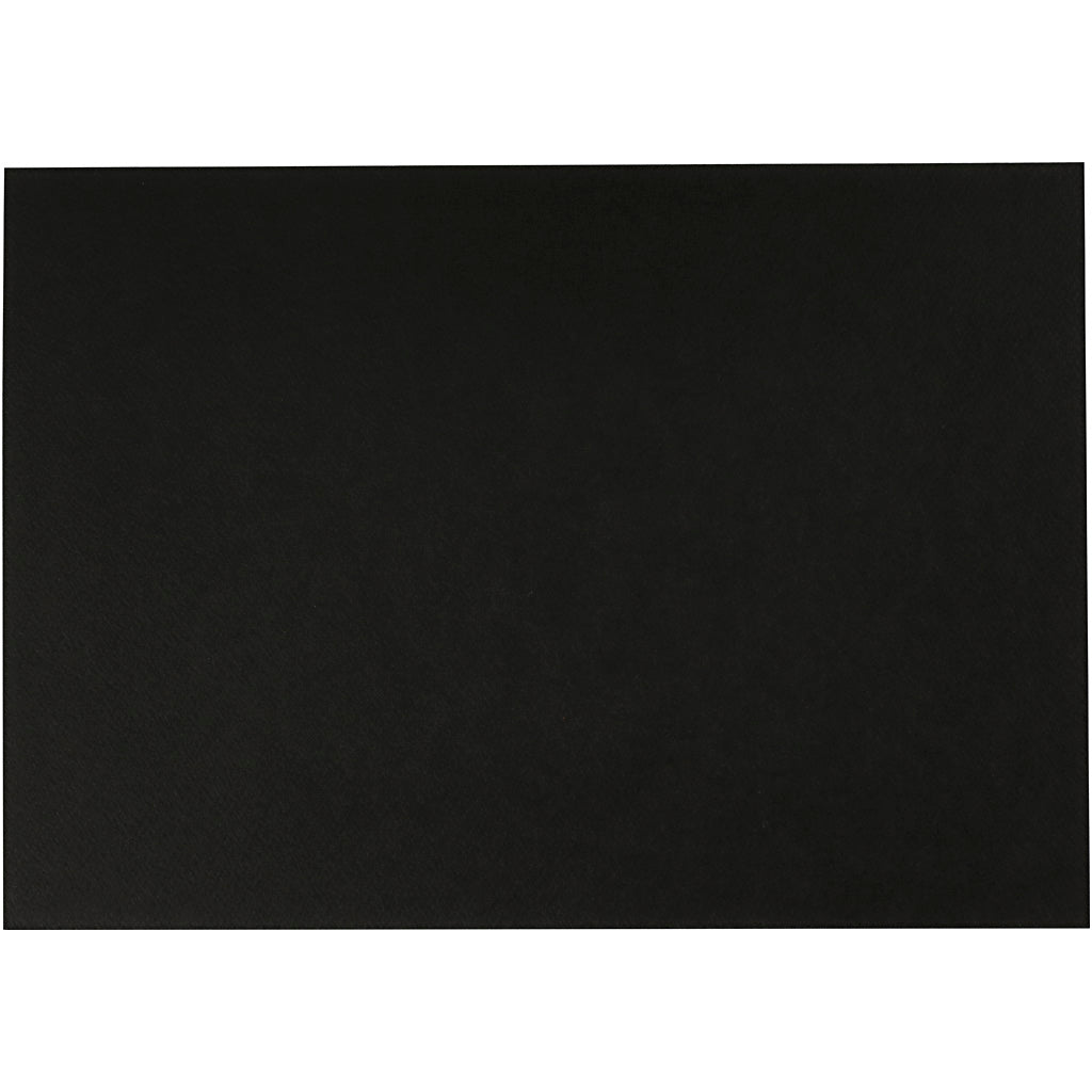 Creativ Company Aquarellpapier, A4, Blatt 210 x 297 mm, 230 g, schwarz, 10 Blatt 1 Karton