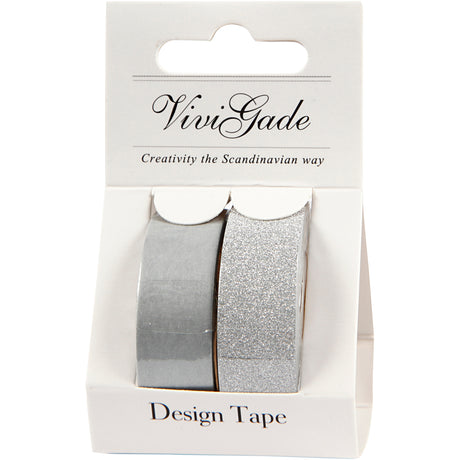 Creativ Company Abdeckband Silber 2m, 2St.