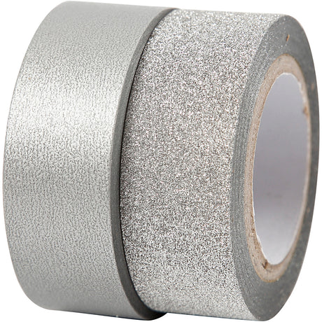 Creativ Company Abdeckband Silber 2m, 2St.