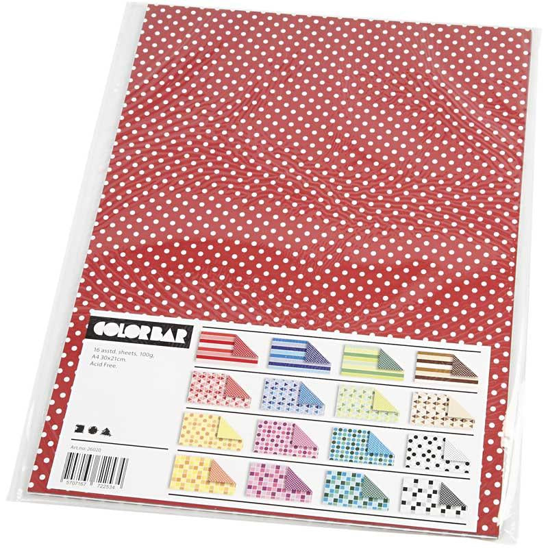 Farbleiste Papierdruck A4 100gr, 16 Blätter