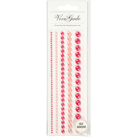 Creativ Company Halbstabperlen rosa 2-8mm, 140Stk.