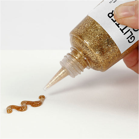 Kreativfirma Glitter Kleber Gold, 118 ml