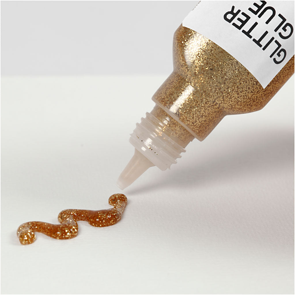 Kreativfirma Glitzer Kleber Gold, 25ml