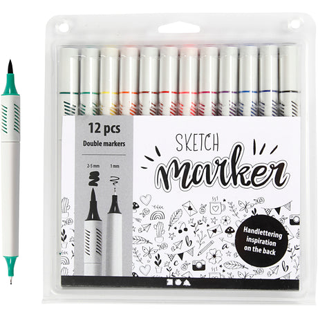 Kreativunternehmen https: www.cchobby.nl Zeichenmarker-Liniendicke-1-2-5-mm-Standardfarben-12-Stück-1-Box