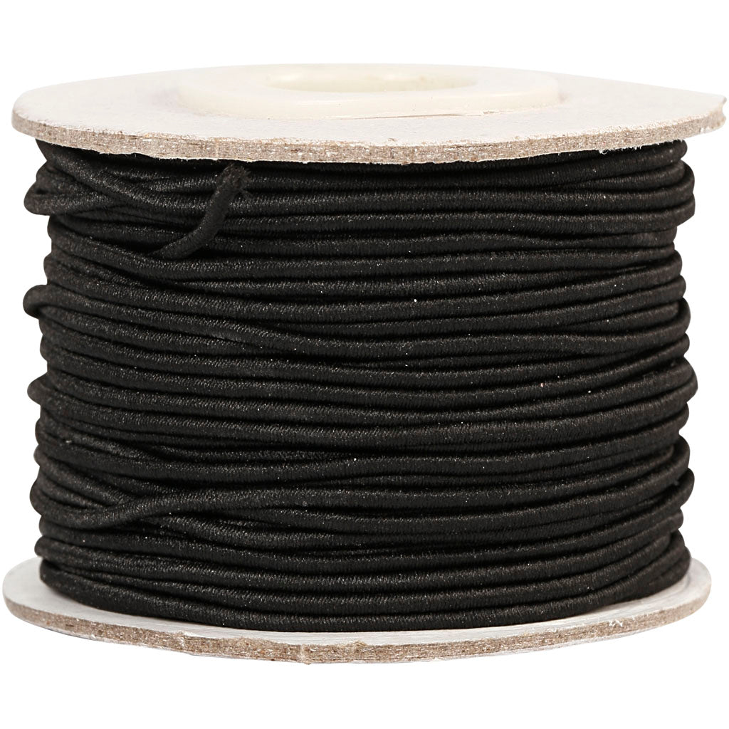Creativ Company Gummiband Stärke 1mm schwarz, 25m