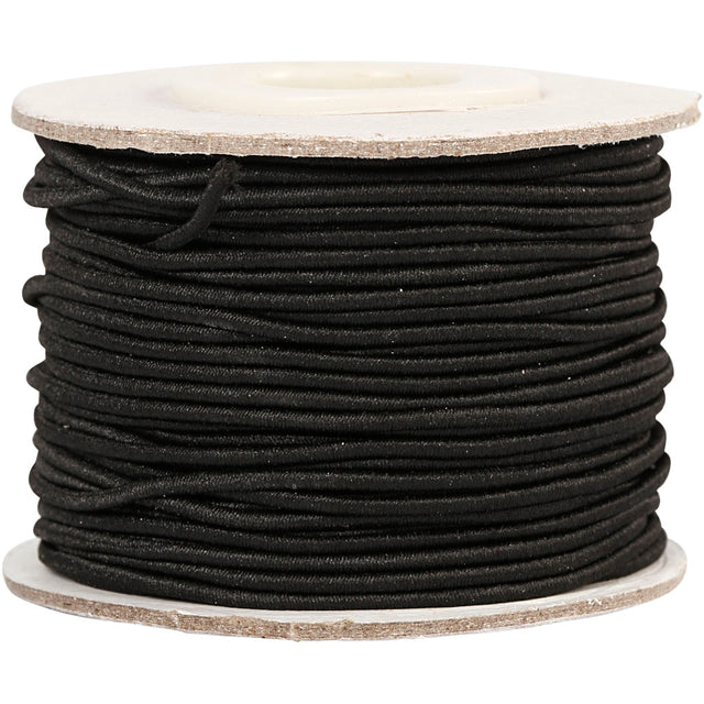 Creativ Company Gummiband Stärke 1mm schwarz, 25m