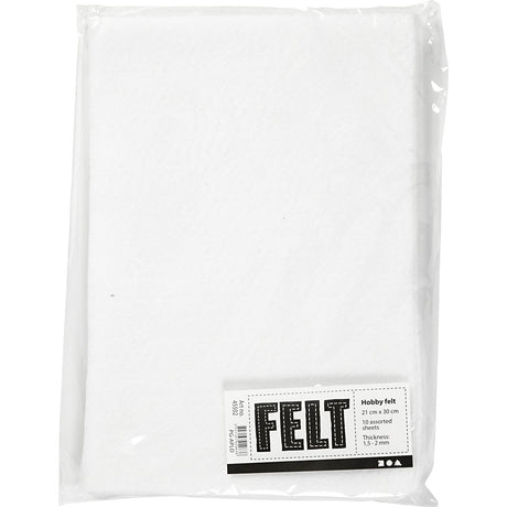 Creativ Company Hobbyfilz weiß A4, 10 Blatt