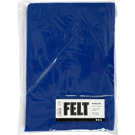 Creativ Company Hobbyfilz blau A4, 10 Blatt