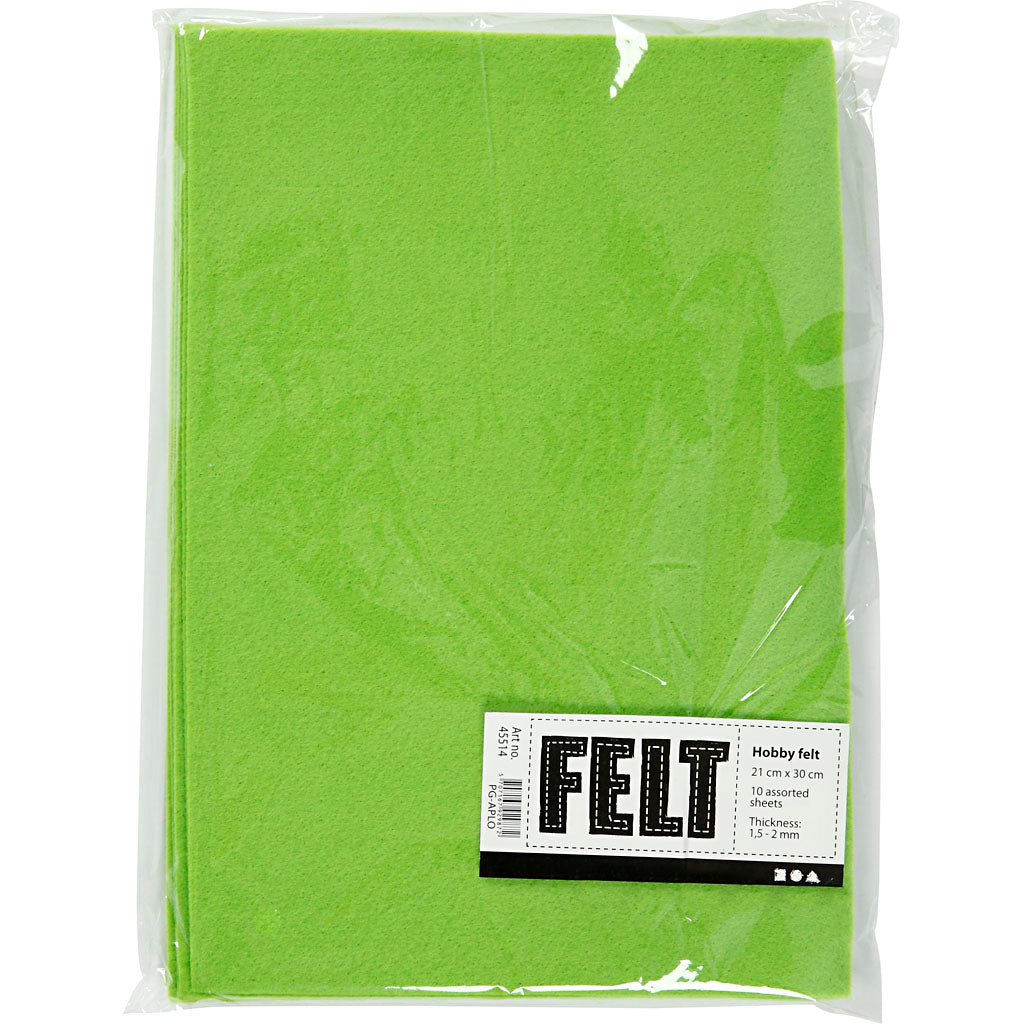 Creativ Company Hobbyfilz hellgrün A4, 10 Blatt
