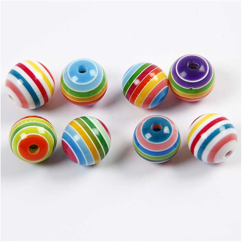 Creativ Company Perlen Regenbogen Multi Mix, 50 Stk.