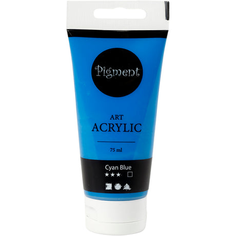 Creativ Company Pigment Art Acrylfarbe Cyan Blue, 75 ml