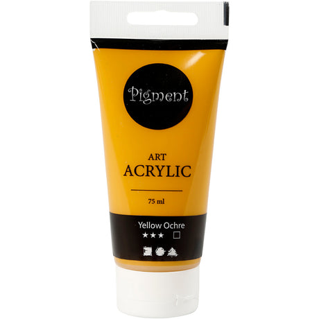 Creativ Company Pigment Art Acrylfarbe Ocker Geel, 75 ml