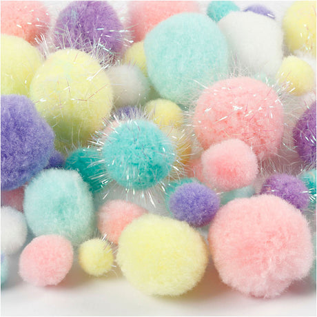 Kreativunternehmen https: www.cchobby.nl pompoms-d-15-40-mm-glitter-ca-400-piece-pastelcolours-400-gr-1-box