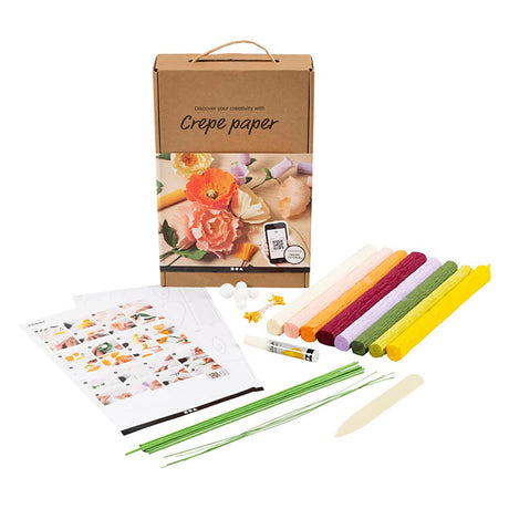 Crêpepapier Blumen machen Kit