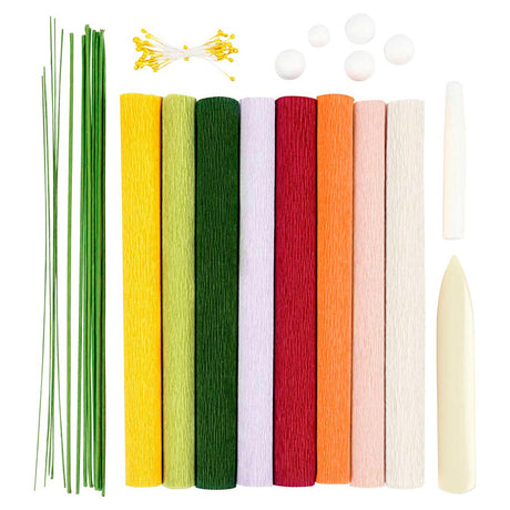 Crêpepapier Blumen machen Kit